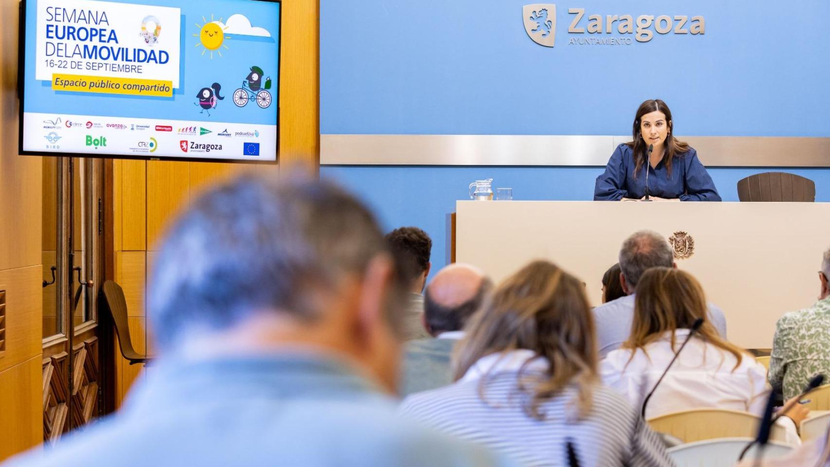 Tatiana Gaudes presenta la Semana Europea de la Movilidad en Zaragoza