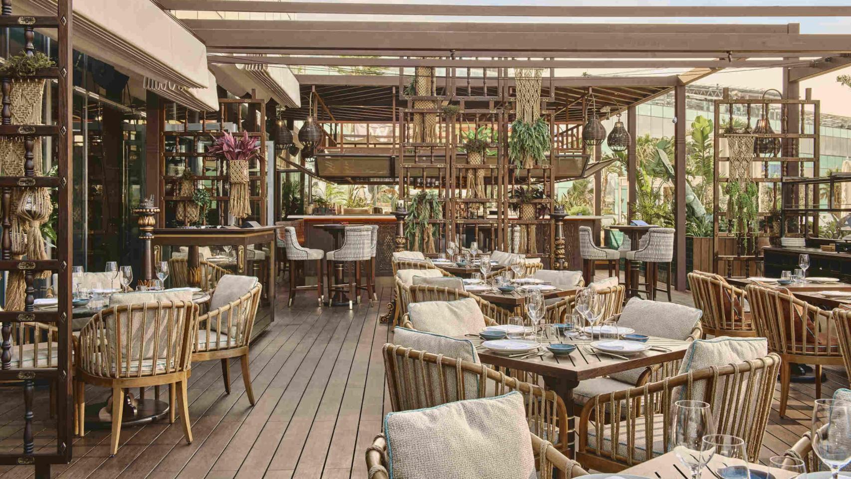 La terraza del restaurante.