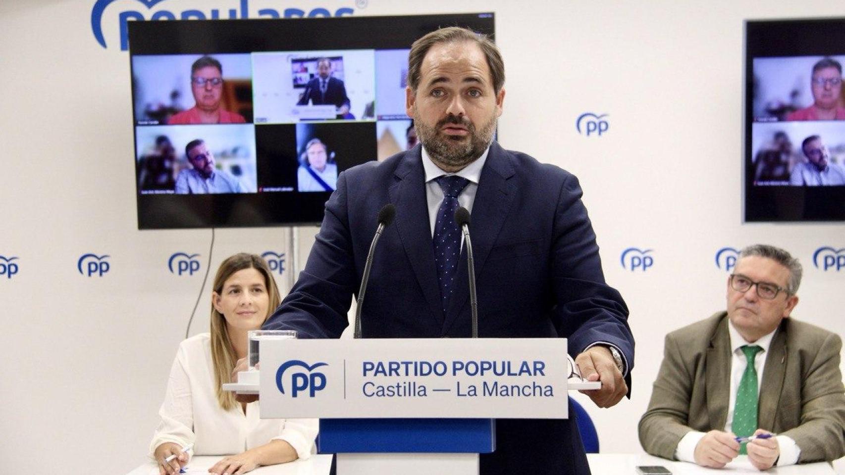 Paco Núñez, este lunes en el Comité de Dirección del PP de Castilla-La Mancha.