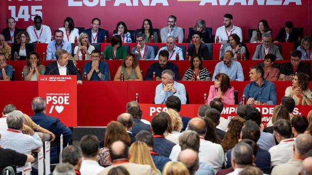 Intervención de Emiliano García-Page durante el Comité Federal del PSOE celebrado el pasado sábado.