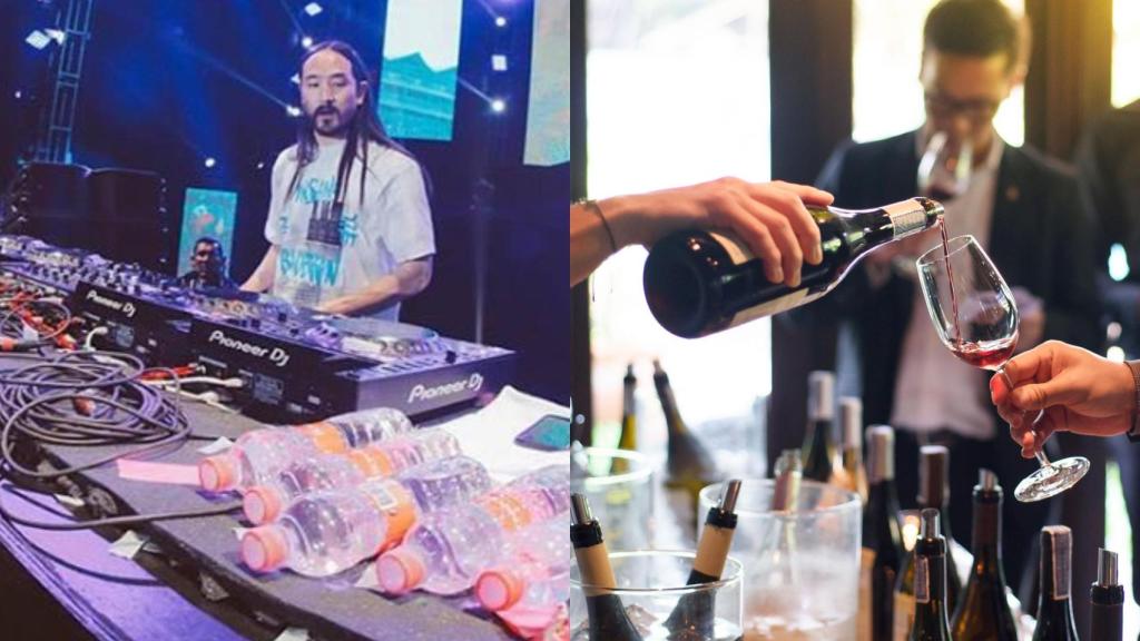 El dj Steve Aoki y una cata de vinos