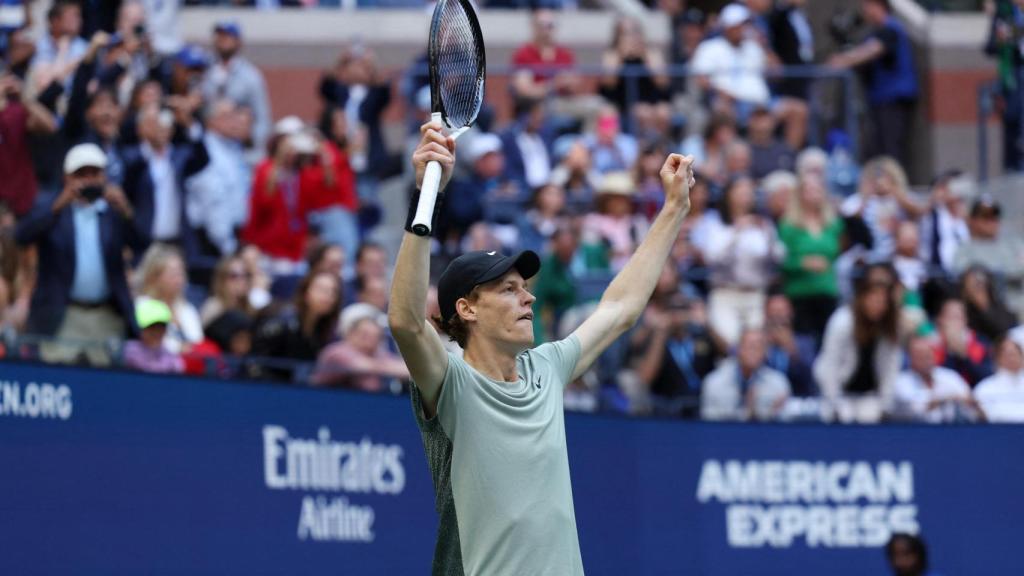 Jannik Sinner celebra su victoria en el US Open.