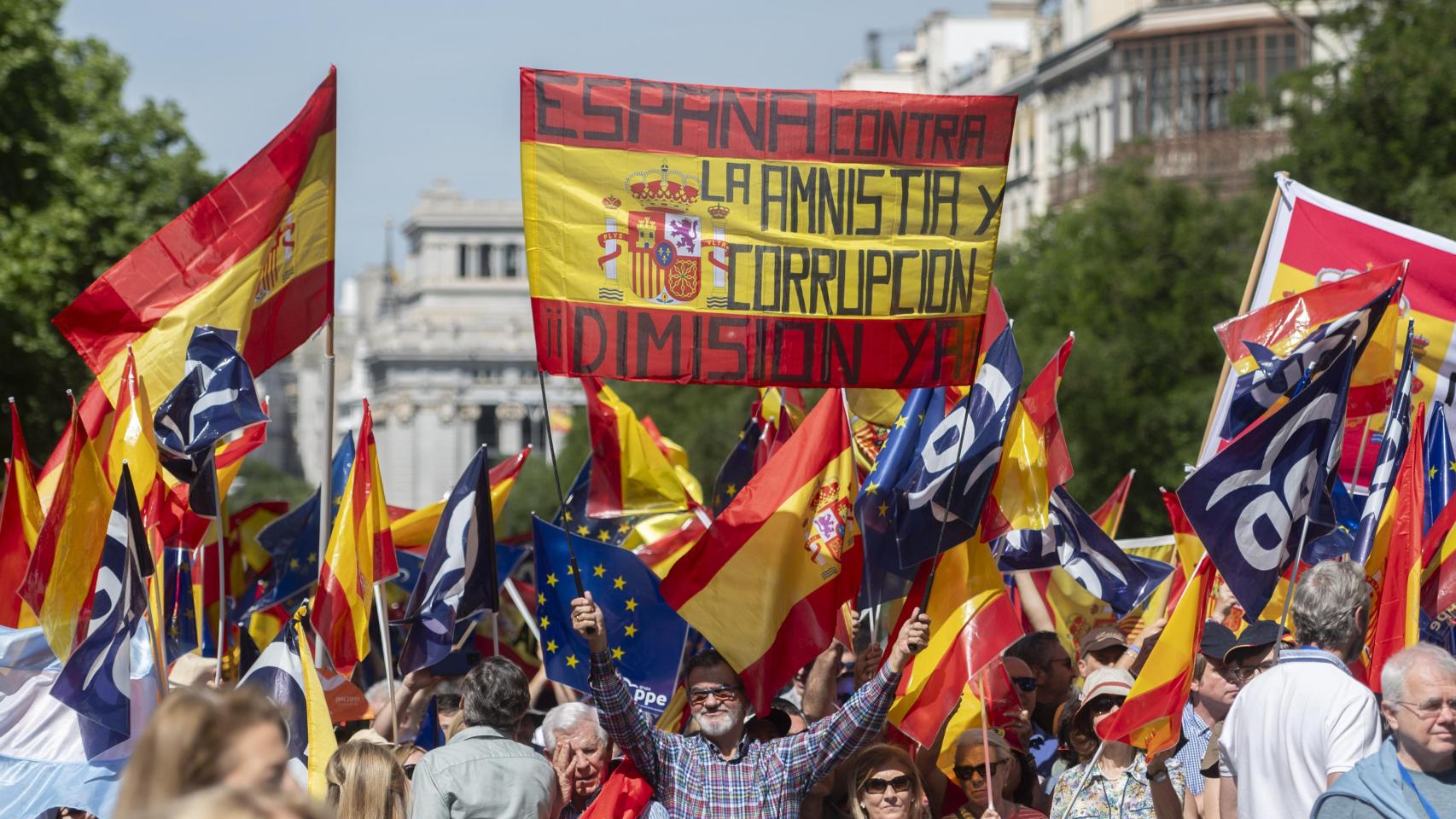 Manifestación contra la amnistía el pasado mes de mayo en Madrid.