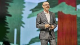 Evan Goldberg, fundador y vicepresidente ejecutivo de NetSuite, durante su keynote en Las Vegas.