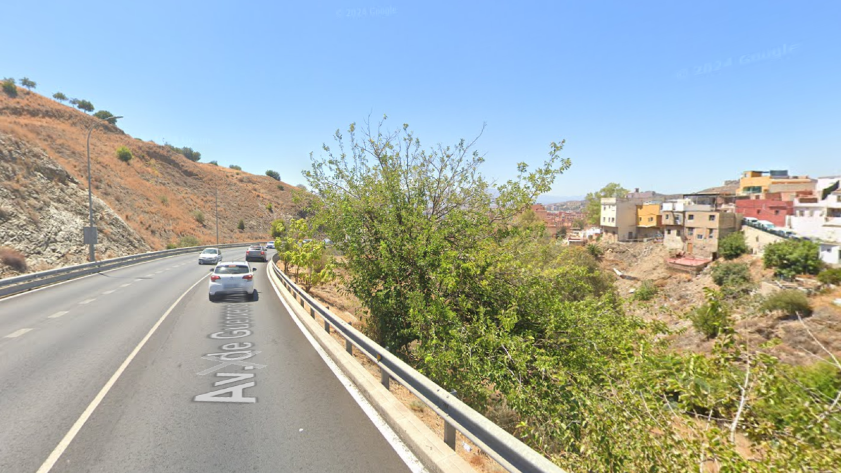 La carretera donde ocurrió el accidente.