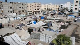 Campo de desplazados de Jan Yunis, en la Franja de Gaza.