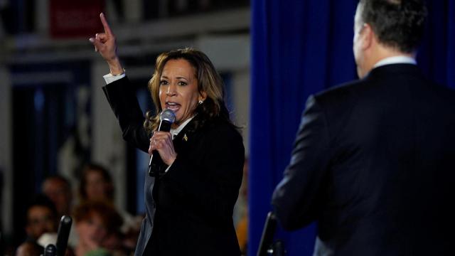 Kamala Harris, en Filadelfia tras el debate.