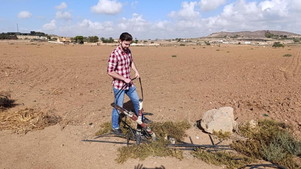 El periodista visita una plantación en La Unión (Murcia).