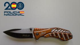 Imagen del cuchillo utilizado por el asaltante en Burgos