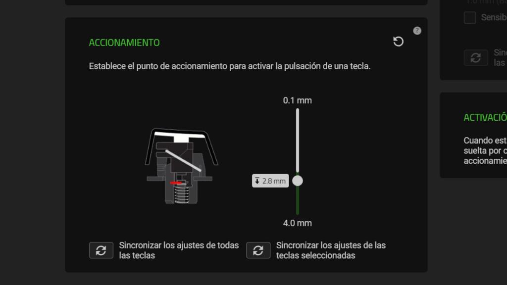 Las teclas analógicas del Razer Huntsman V3 Pro se pueden configurar por separado