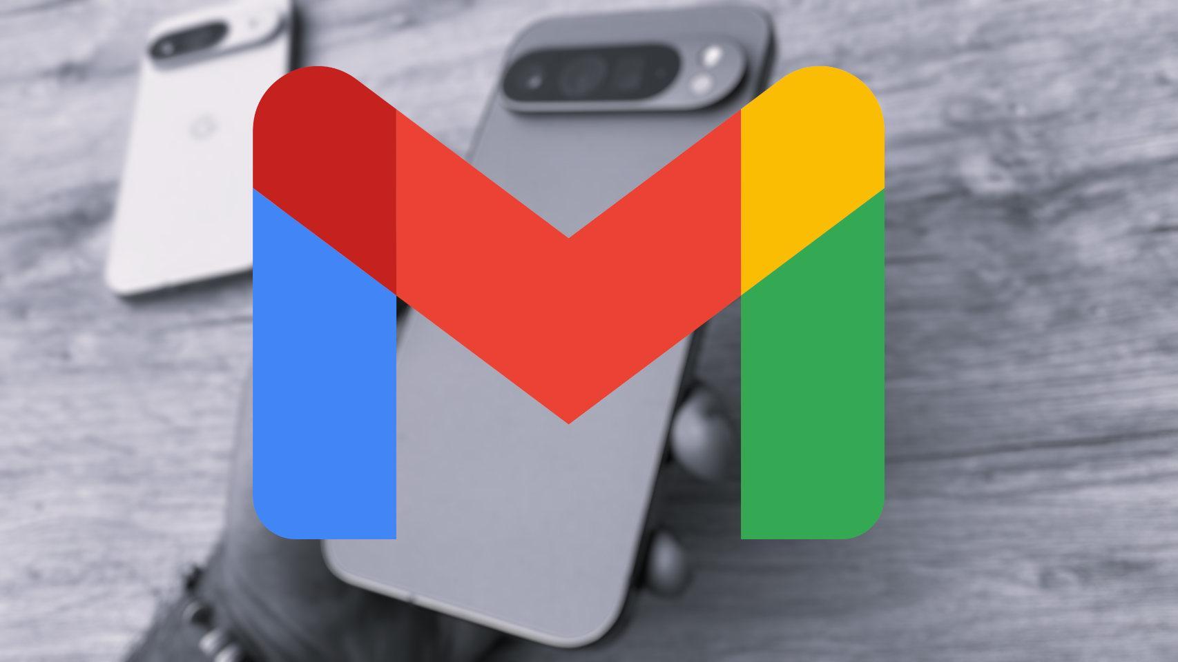 Icono de Gmail sobre un móvil