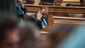 El diputado del Grupo Mixto y exministro de Transportes, José Luis Ábalos, durante un Pleno del Congreso.