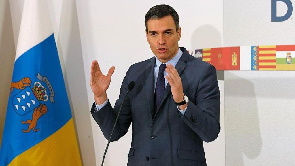 Pedro Sánchez, tras la XXVI Conferencia de Presidentes, en La Palma, la última convocada, en marzo de 2022.