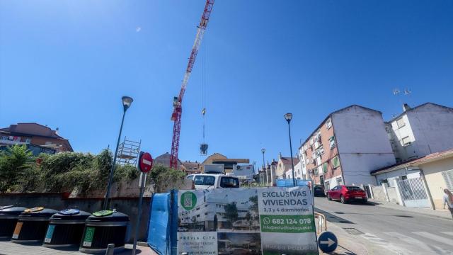 Viviendas en construcción, a 10 de septiembre de 2024, en Madrid (España).