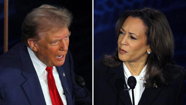 Captura del debate entre Kamala Harris y Donald Trump en la cadena ABC.