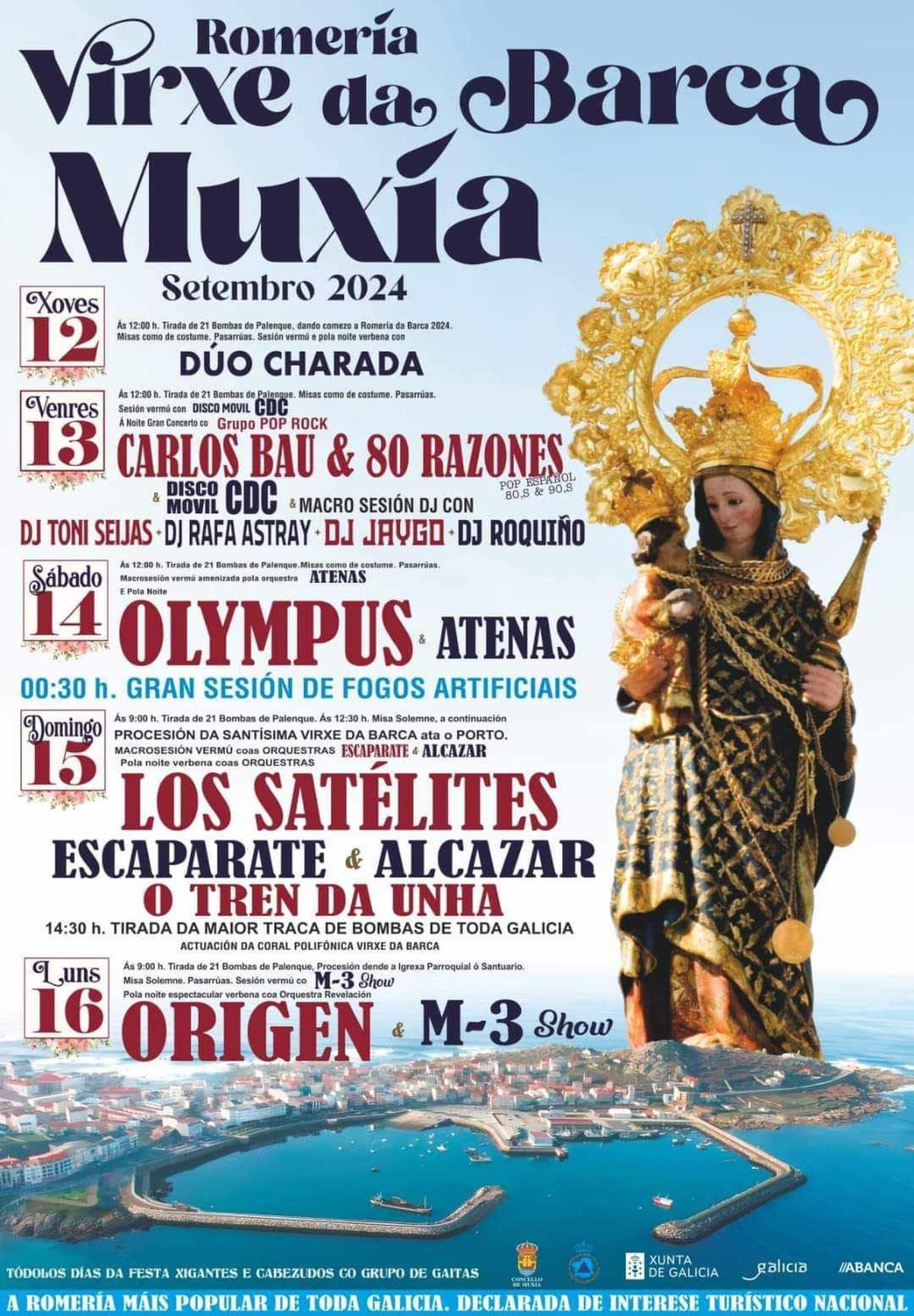 Cartel de la Romería de Virxe da Barca de Muxía