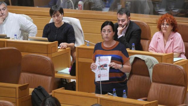 Iria Taibo en el Parlamento de Galicia