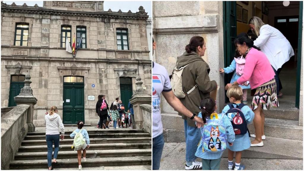 Primer día de colegio en el CEIP Eusebio da Guarda de A Coruña