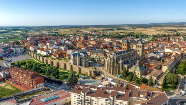 Vista aérea de la ciudad de Astorga