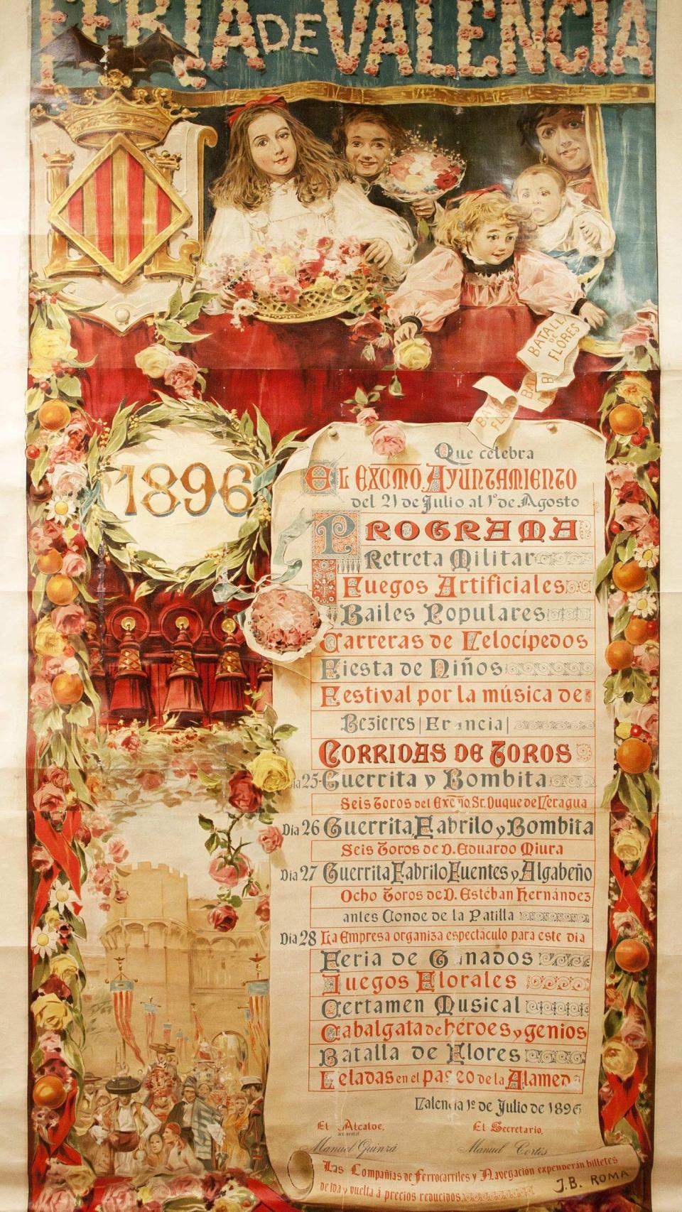 Cartel de la Feria de Julio de 1896 de José Benlliure Gilval. EE