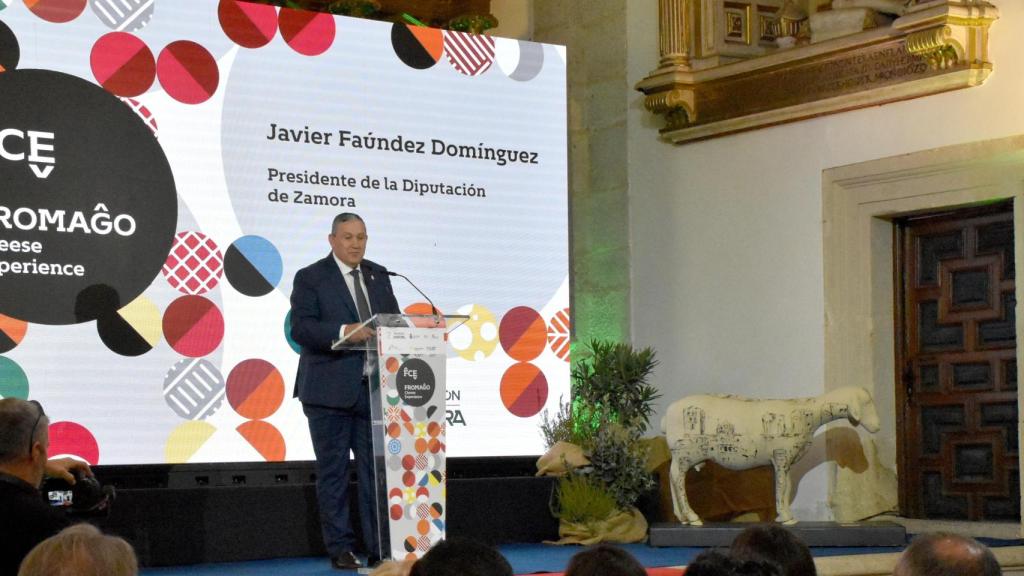 El presidente de la Diputación de Zamora, Javier Faúndez, en la inauguración de la II edición de Fromago