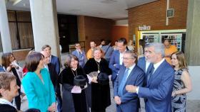 Diana Morant, Amparo Navarro, José Antonio Rovira y Adofo Utor, antes del acto de apertura del curso en la UA.