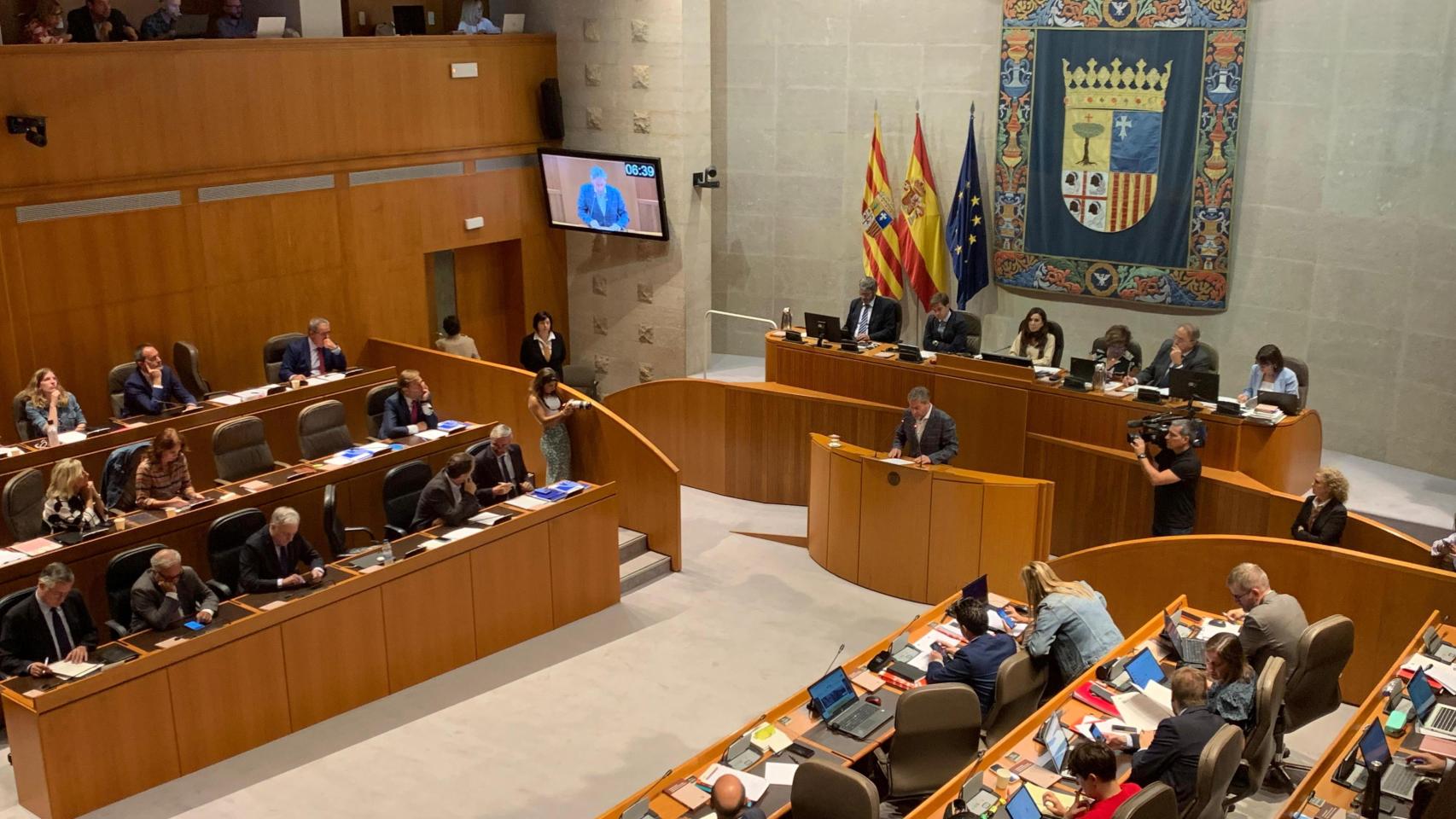 Pleno de las Cortes de Aragón, este jueves.