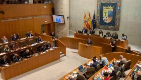 Pleno de las Cortes de Aragón, este jueves.