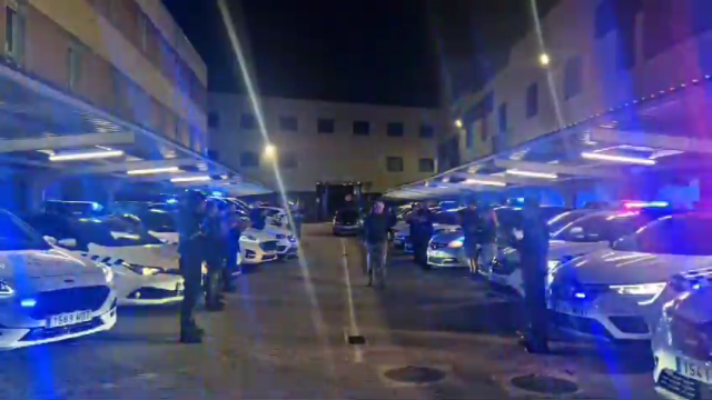 Despedida de Goyo de la Policía Municipal de Valladolid en su última noche antes de jubilarse