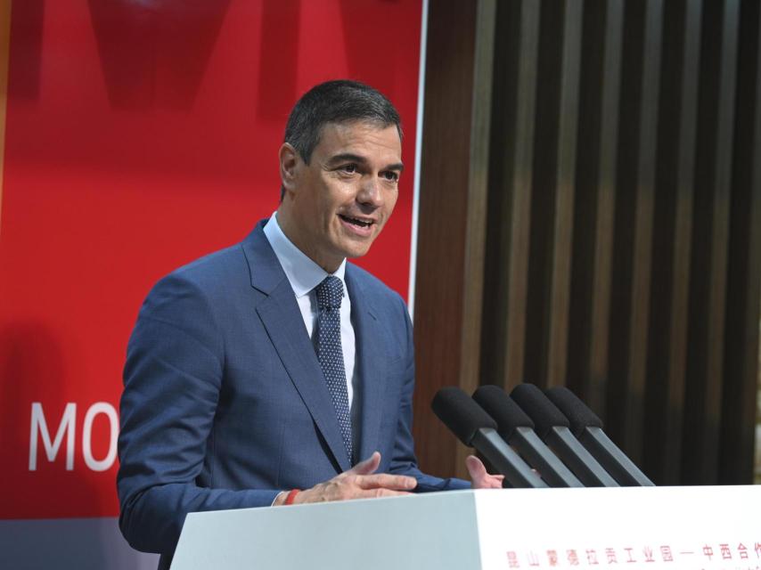 Pedro Sánchez este miércoles durante su visita oficial a China.