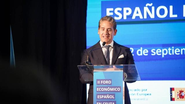 Karim Bulaix, durante su intervención en el II Foro Económico Español de EL ESPAÑOL en Ceuta.