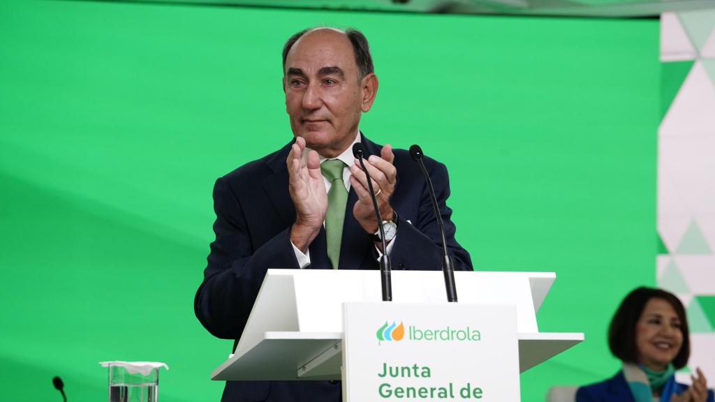 El presidente de Iberdrola, Ignacio Galán, en la Junta de Accionistas en Bilbao