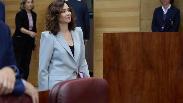 La presidenta de la Comunidad de Madrid, Isabel Díaz Ayuso, durante la primera sesión del Debate del Estado de la Región.