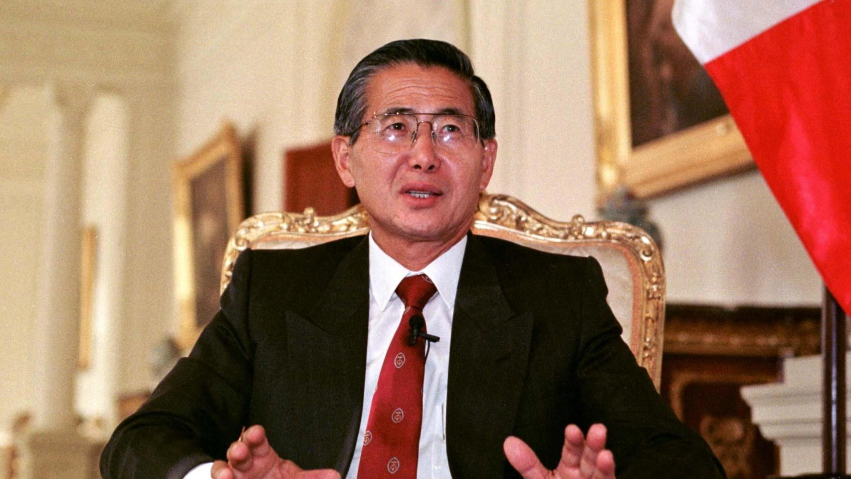 Alberto Fujimori durante una entrevista en Lima en 1997.