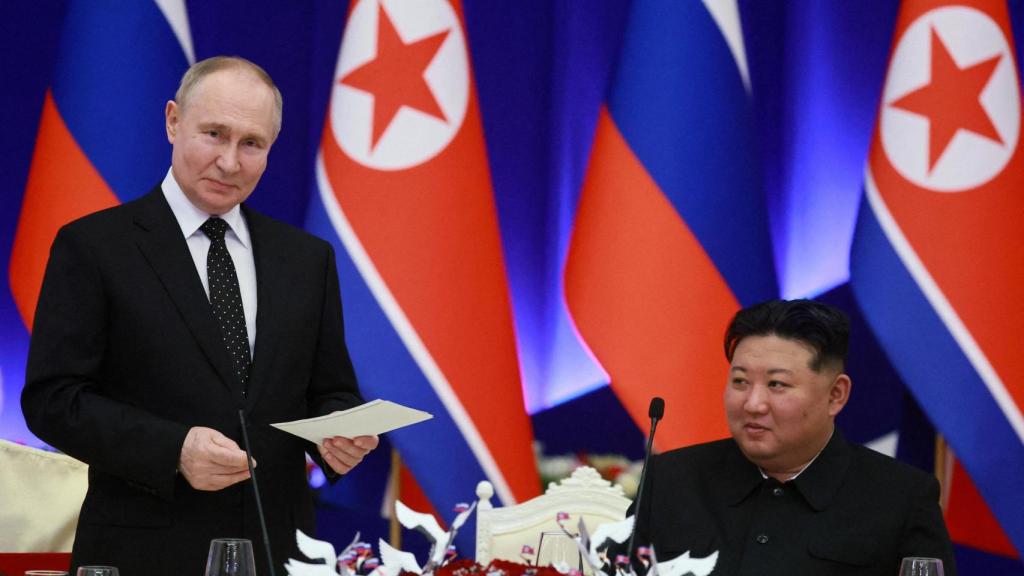 Vladimir Putin y Kim Jong-un durante un encuentro en Piongyang el pasado mes de junio.