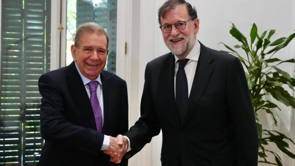 Edmundo González y Mariano Rajoy este viernes en Madrid.