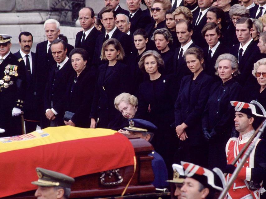 Funeral por la muerte de don Juan de Borbón, el conde de Barcelona y padre del rey Juan Carlos, en abril de 1993.