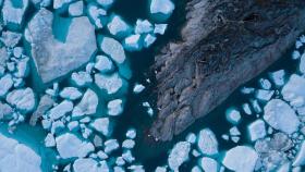 Glaciar derritiéndose.