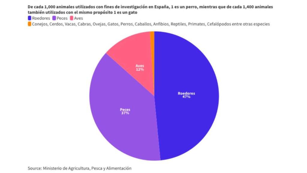 Especies utilizadas para investigación en España.