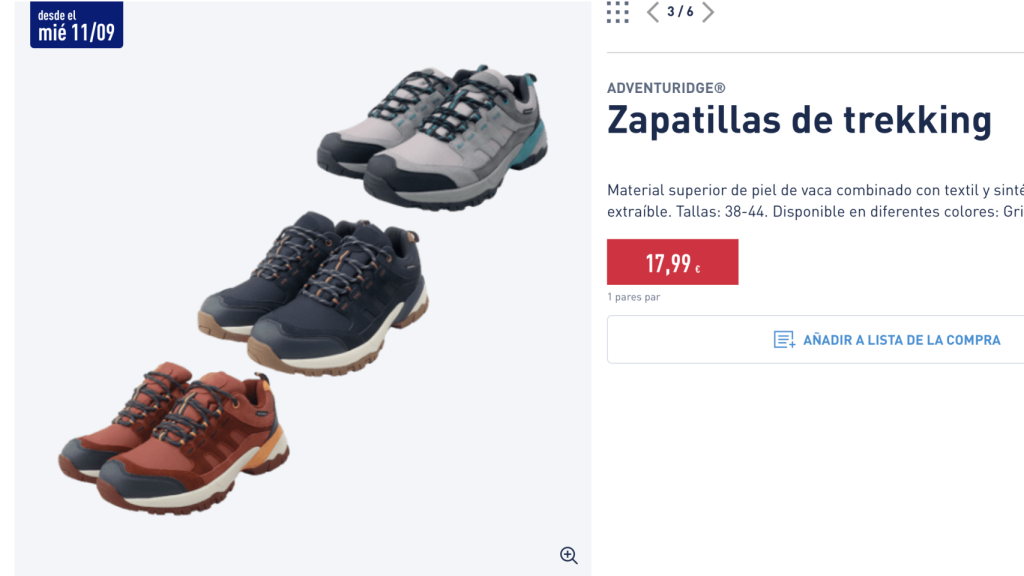 Zapatillas de trekking.