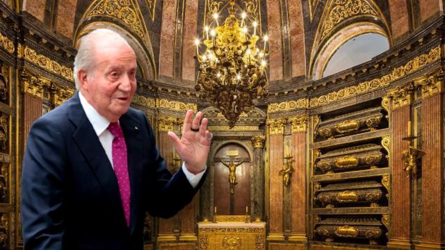 El rey Juan Carlos en el Panteón de los Reyes de El Escorial en un fotomontaje de El Español.