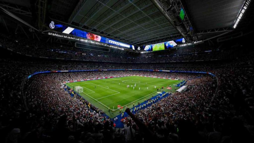 El Santiago Bernabéu, durante el partido ante el Betis.