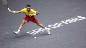 Roberto Bautista, en el partido de la Copa Davis ante Fils.