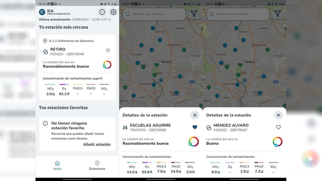 Las estaciones en ICA