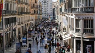 Calle Larios en hora punta