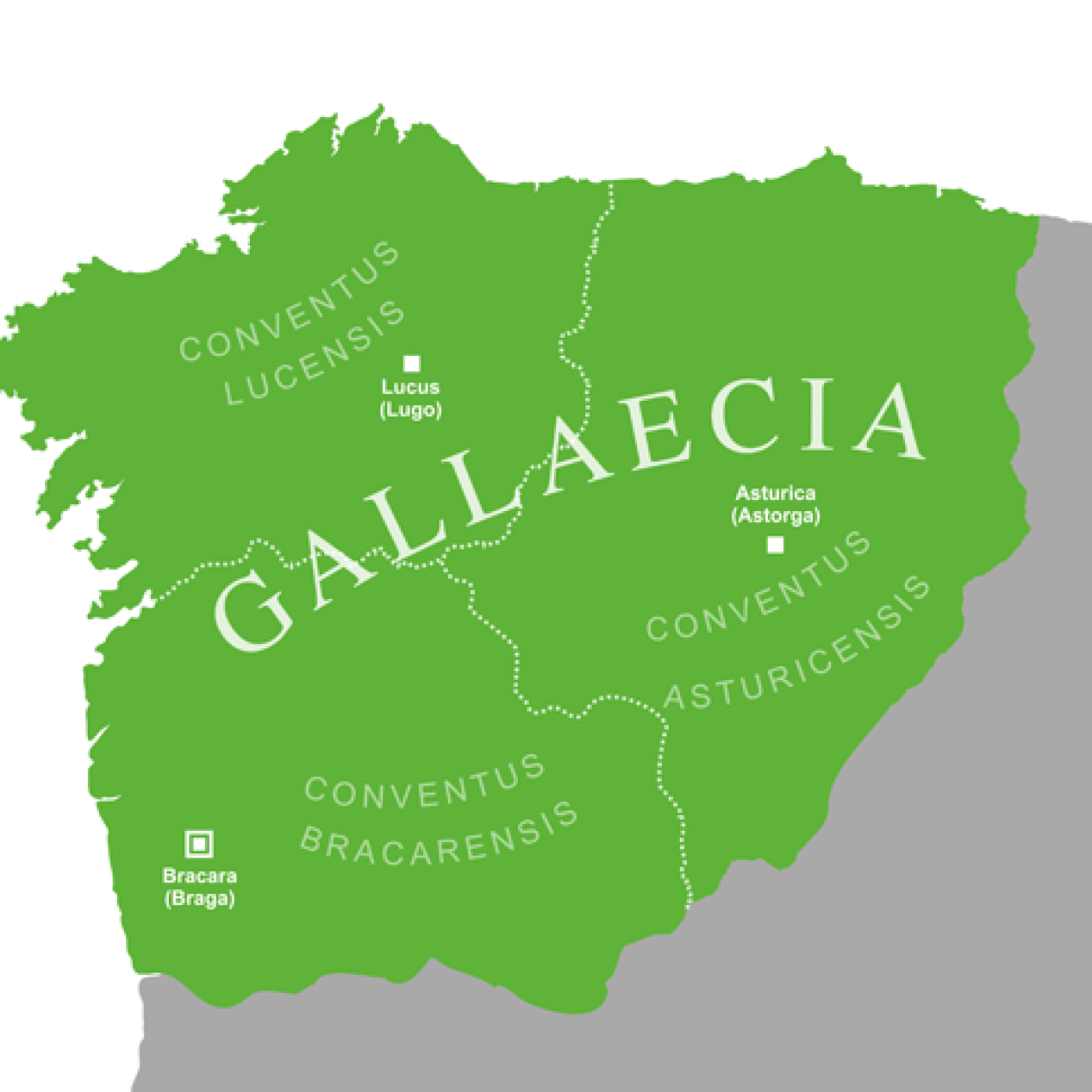 La provincia romana de Gallaecia bajo Diocleciano. https://es.wikipedia.org