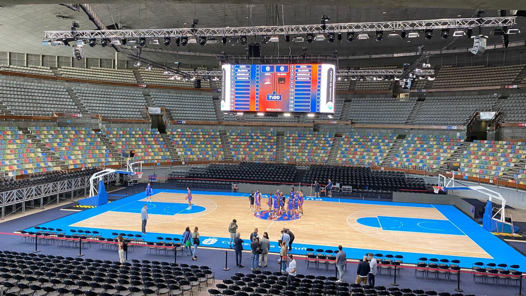 Pista del Básquet Coruña en el Coliseum de A Coruña