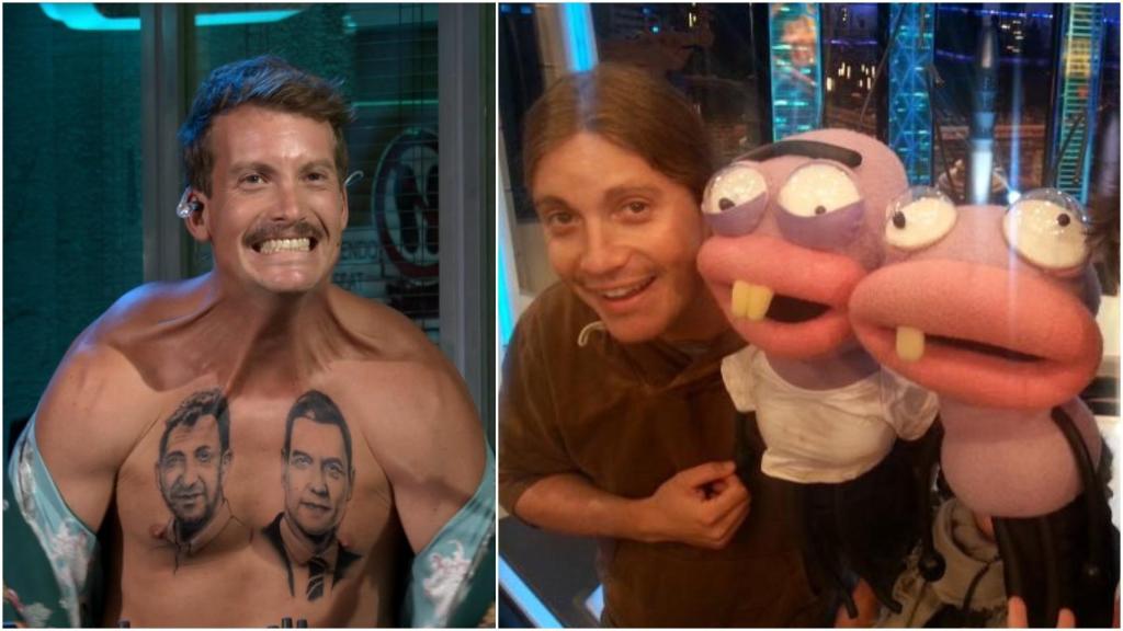 A la izquierda, Grison, esta semana en 'La Revuelta' y, a la derecha, hace unos años en 'El Hormiguero'.