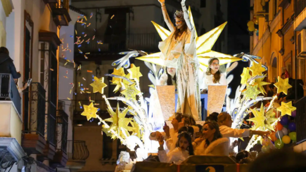 Imagen de la Estrella de Oriente en la Cabalgata de Reyes 2024