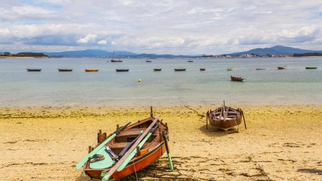 Playa de O Bao, en la Ría de Arousa